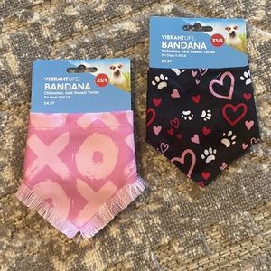 NWT Vibrant Life Valentine’s Dog Bandana Bundle, Size XS/S